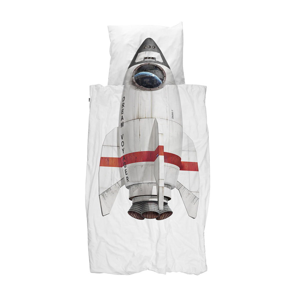 Snurk voksensengetøj, økologisk - Måneraket