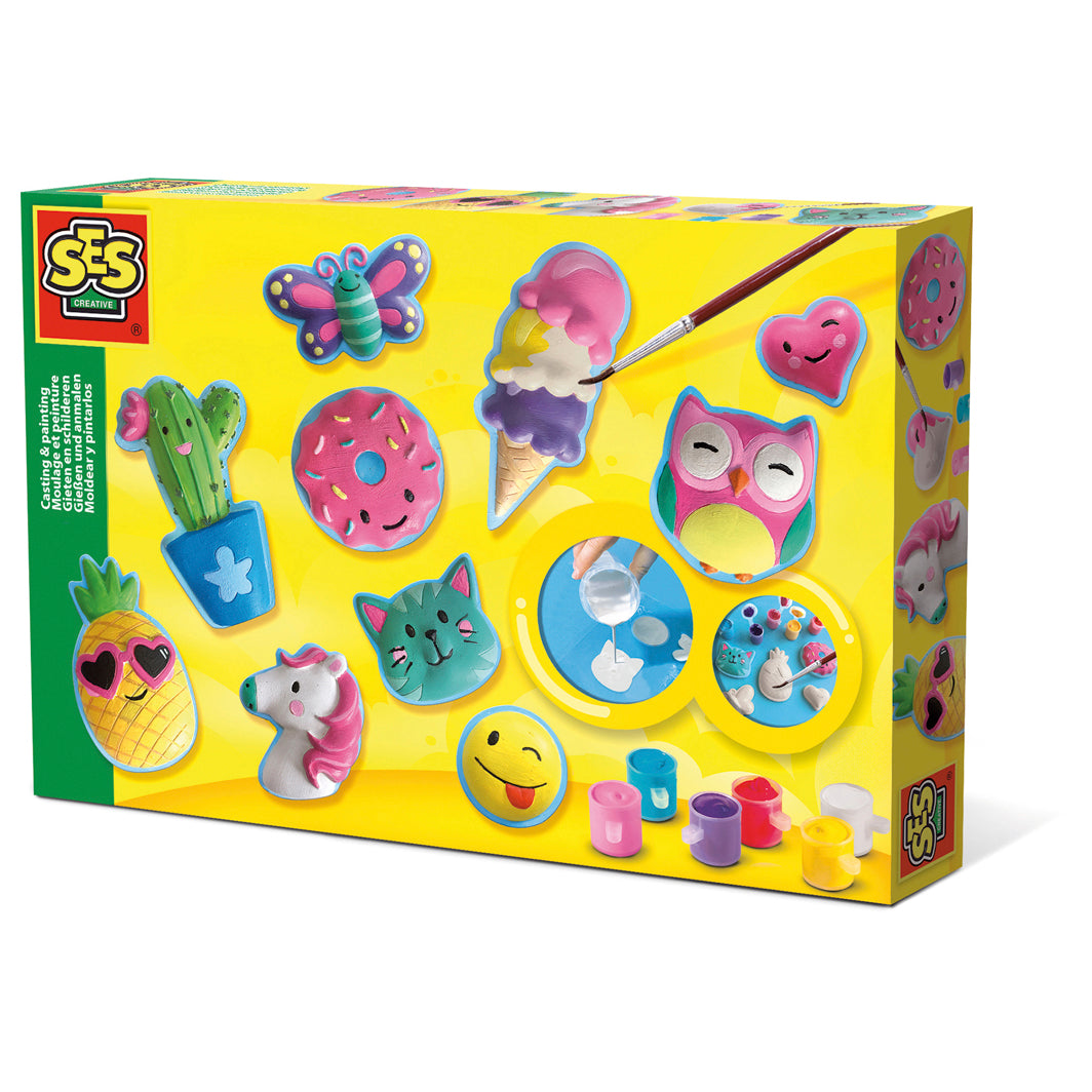 SES Creative Kreativ æske, støb og mal - Glade figurer