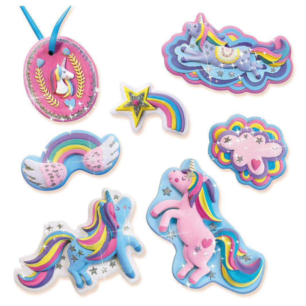 SES Creative Kreativ æske, støb og mal - Enhjørninge i gips