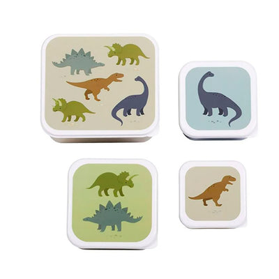 A little lovely company madkasse sæt med dinosaur. 4 madkasser med dinosaur