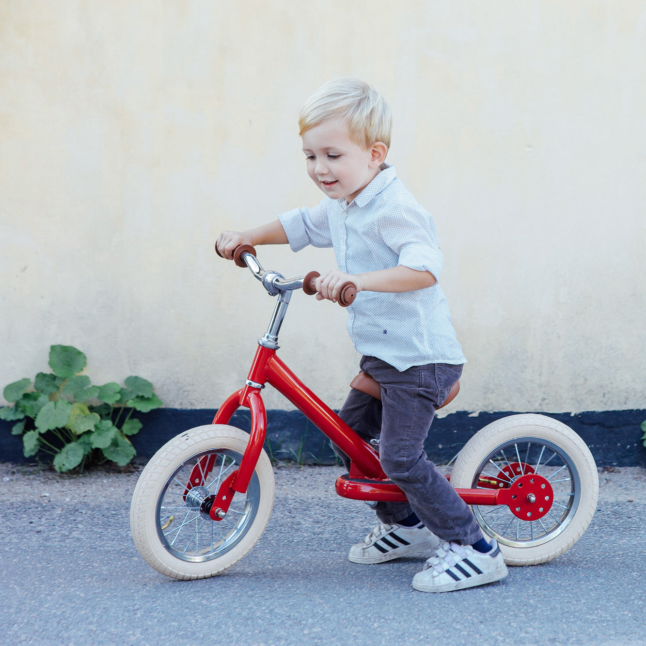 Trybike løbecykel, vintage green m. retro look