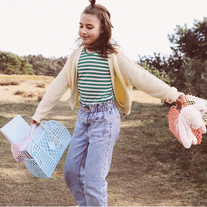 Sun Jellies Retro basket, large - Bubblegum pink