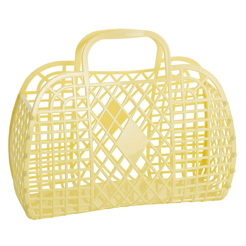Sun Jellies Retro basket, large - Yellow