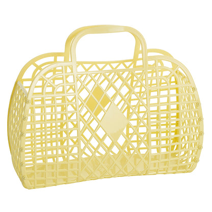 Sun Jellies Retro basket, large - Yellow