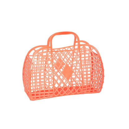 Sun Jellies Retro basket, small - Neon orange