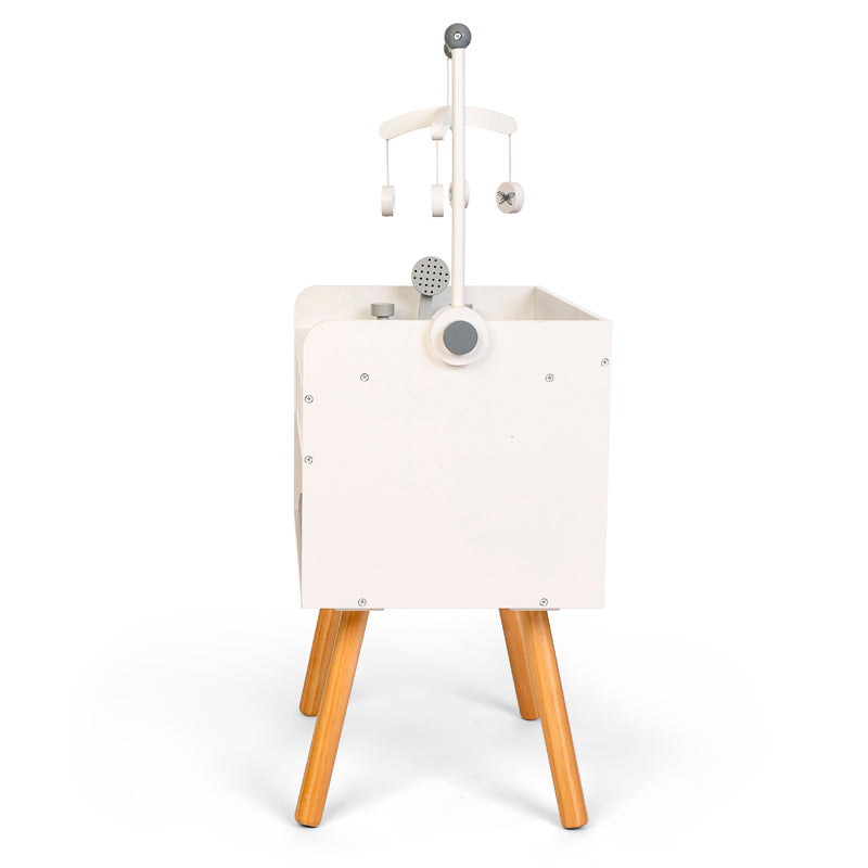 By Astrup dukketilbehør, puslebord i træ m badekar