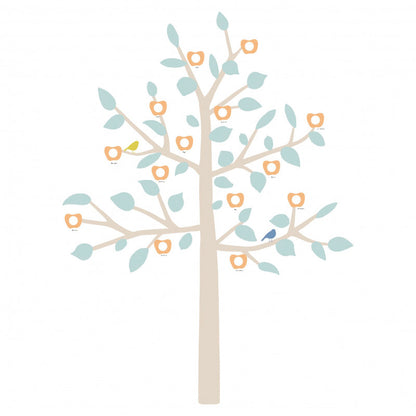 Mimi Lou wallsticker, Giant family tree - Baby blue