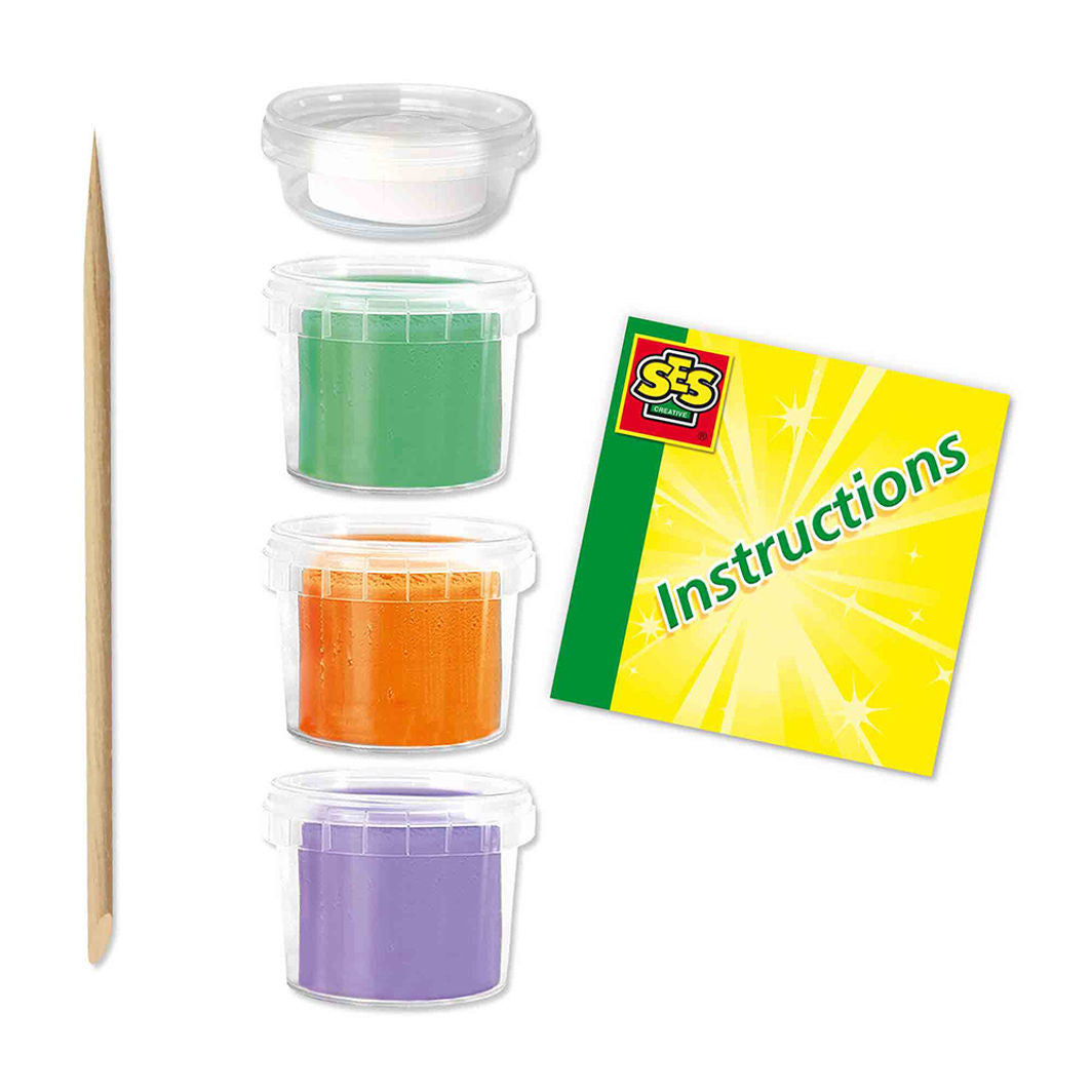 SES Creative Modellervoks, FunDo dinosaurer 3x90gr 1x40gr