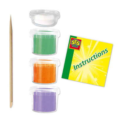 SES Creative Modellervoks, FunDo dinosaurer 3x90gr 1x40gr