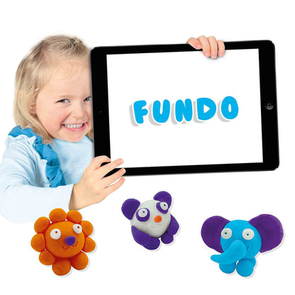 SES Creative Modellervoks, FunDo vilde dyr 3x90gr-1x40gr