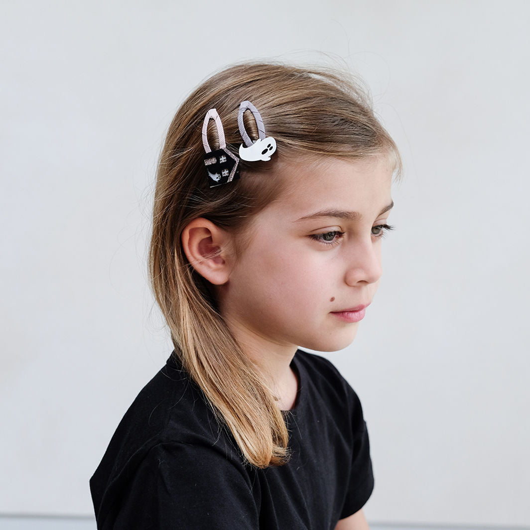 Mimi &amp; Lula - 4 hårspænder - Haunted House Halloween