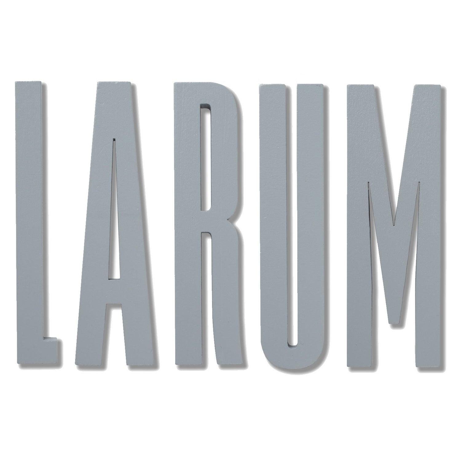 Design Letters bogstav i træ, A - Å - Grå