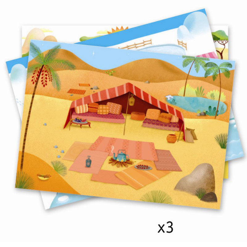 Djeco kreativ sæt, overføringsbilleder - Til fest med dyrene