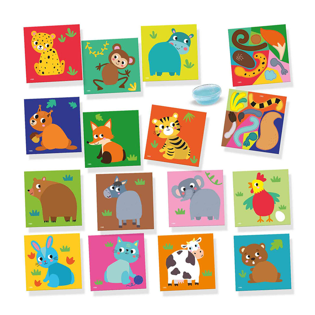 SES Creative Mit første kreative sæt, Haler på dyr - Fra 1-4 år