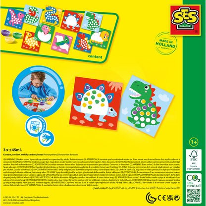 SES Creative, Mit første kreative sæt, Fingermaling dinosaurer - Fra 1-4 år