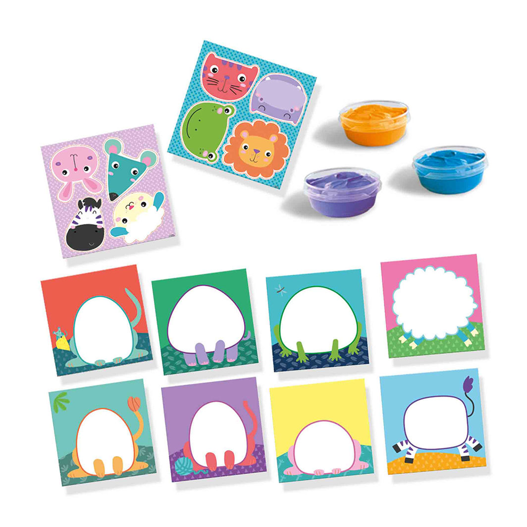 SES Creative Mit første kreative sæt, Fingermaling, dyr - Fra 1-4 år