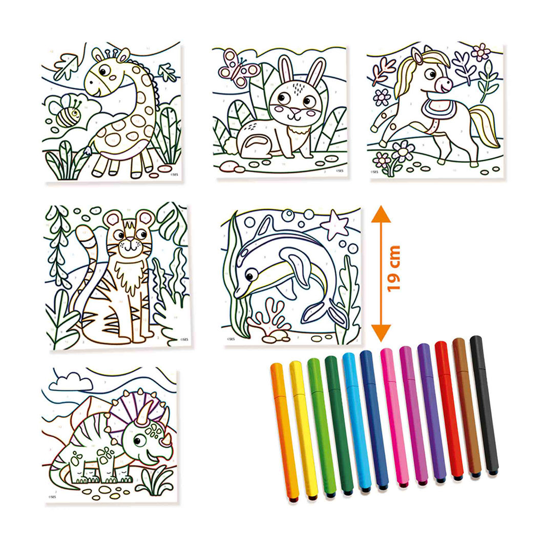 SES Creative Mal efter tal, Tusser med trekantsgreb