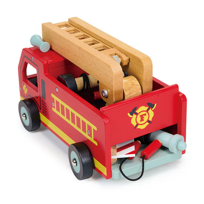 Mentari, Legetøjsbil i træ - Rød brandbil