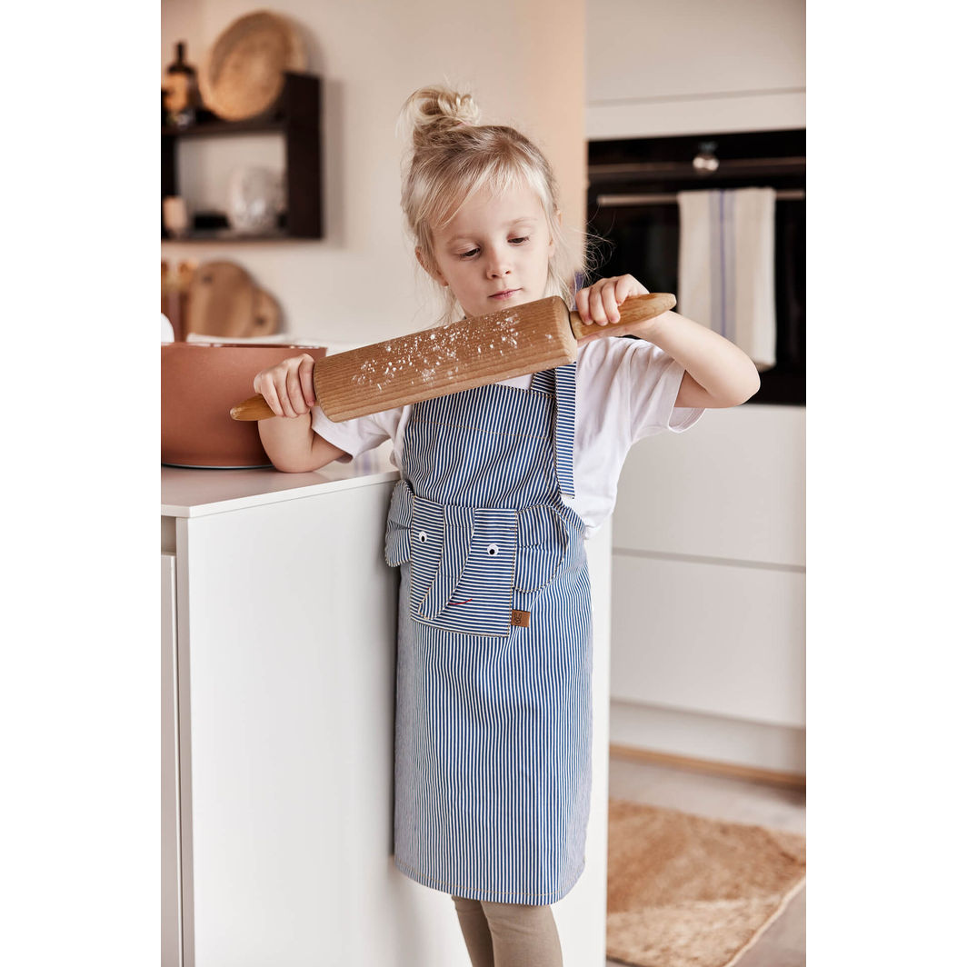 OYOY Forklæde til børn, Stribet Denim Elefant