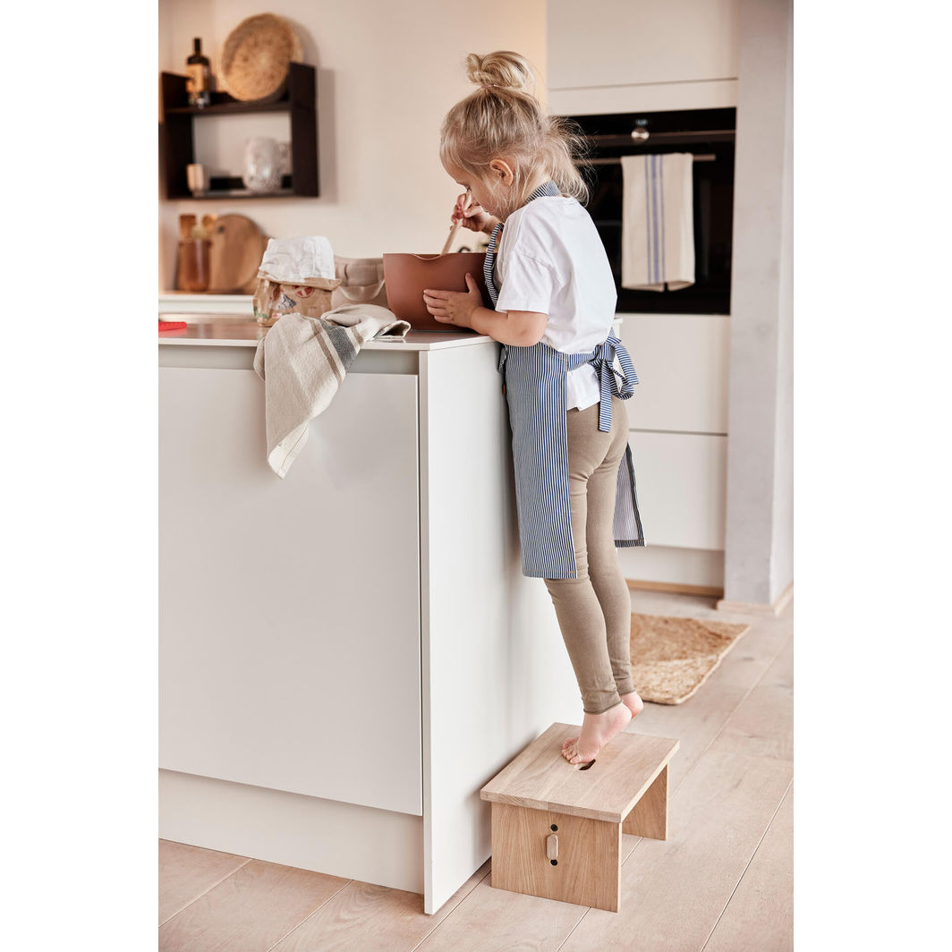 OYOY Forklæde til børn, Stribet Denim Elefant