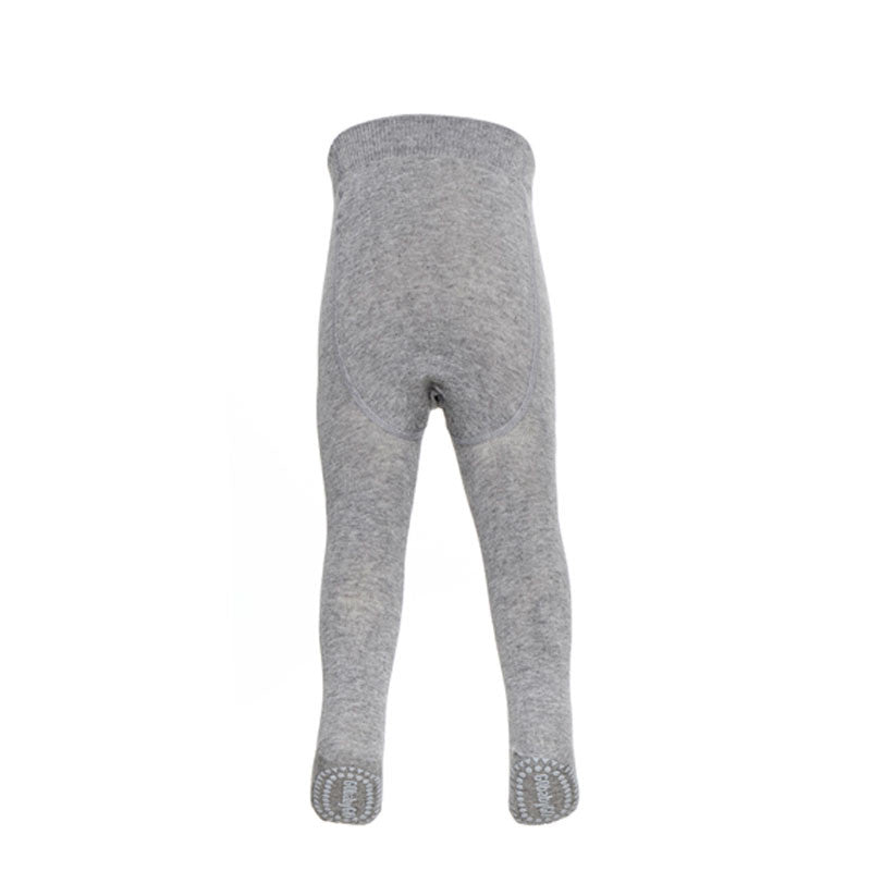 GoBabyGo kravlestrømpebuks m. gummidutter, grey melange