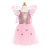 Great Pretenders udklædningstøj, Pink sommerfuglekjole m. vinger - str. 5-7 år