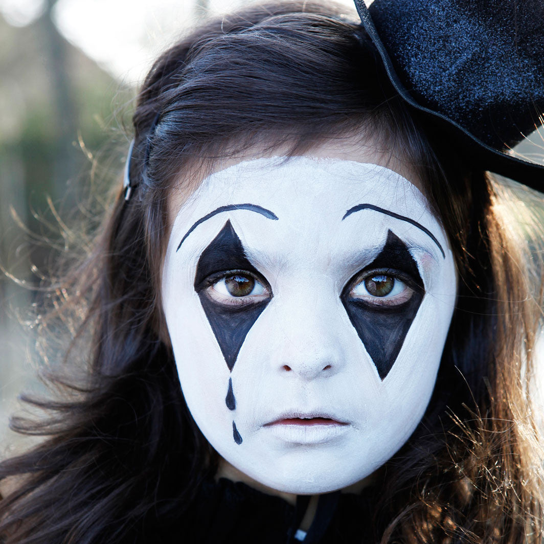 Grim tout ansigtsmaling, hvid