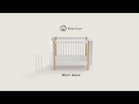 Oliver Furniture, Wood Mini+ tremmeseng inkl. junior kit - hvid/eg