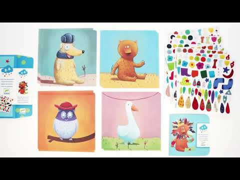 Djeco kreativt klistermærkesæt - lav dyr