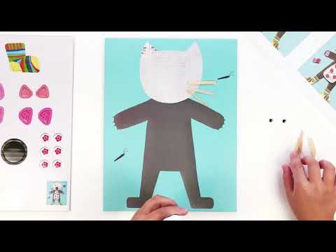 Djeco collage sæt, dyremotiver