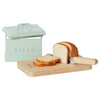 Maileg dukketilbehør, miniature brødboks m. skærebræt og kniv
