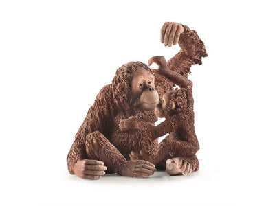 Schleich orangutan - hun med unge