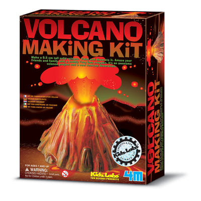 4M KidzLabs, eksperiment sæt - vulkan samlesæt, lav dit eget vulkanudbrud, forener læring og leg