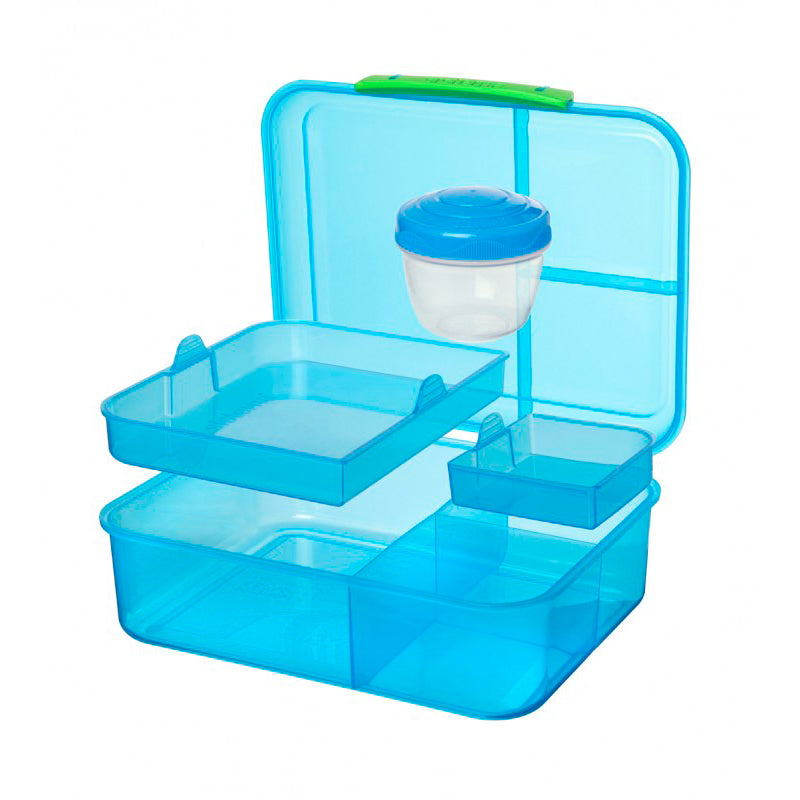 Sistema Bento Lunch madkasse m 5 rum og en beholder, aqua