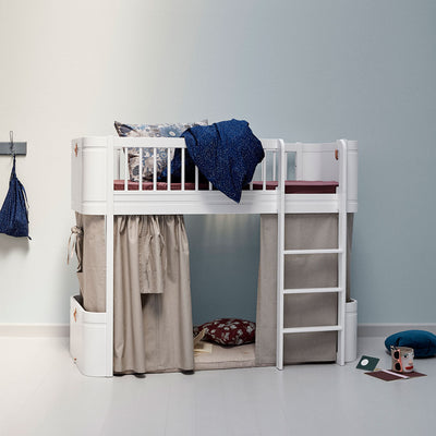 Oliver Furniture, Wood Mini+ halvhøj seng - hvid