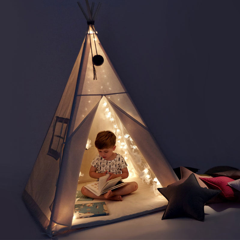 NunuNu tipi, lysegrå m. grå stjerner