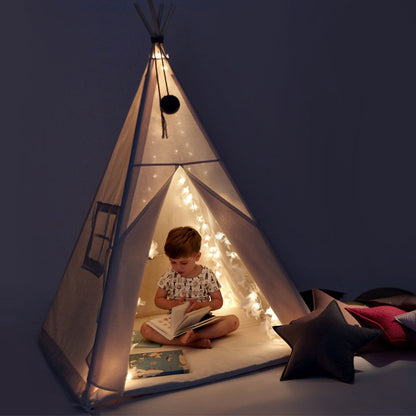 NunuNu tipi, lysegrå m. grå stjerner