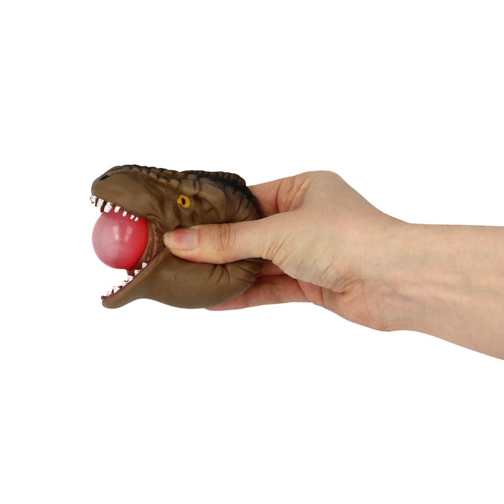 Keycraft gummi dinosaurhoved m. boble tunge, ass.