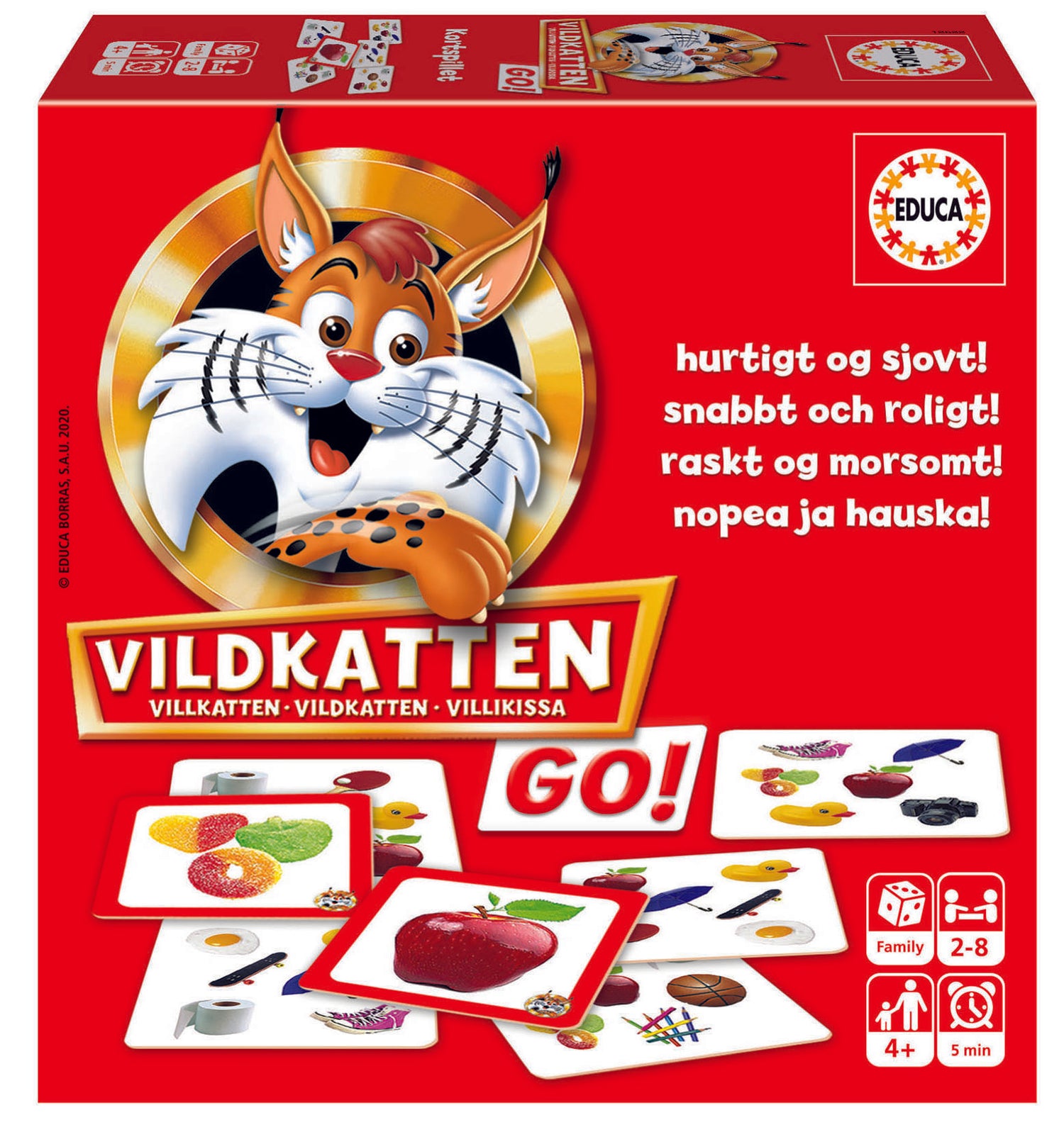 Vildkatten Go, 70 kort, brætspil, familiespil