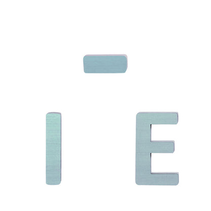 Bogstaver i træ,  A - Å - pastel dreng - produktet udgår