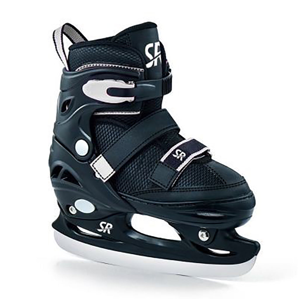 Supreme Børneskøjte, justerbar, sort/hvid - Str. 27-42
