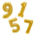 Northstar Balloons, tal folieballon i guld - 0-9