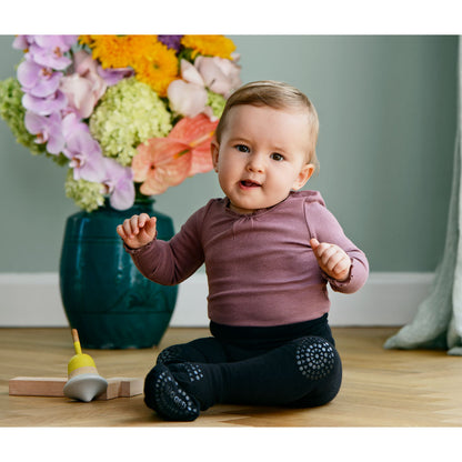 GoBabyGo kravlestrømpebuks m. gummidutter, black