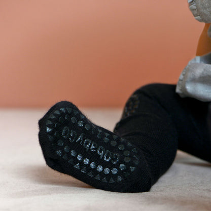 GoBabyGo kravlestrømpebuks m. gummidutter, black