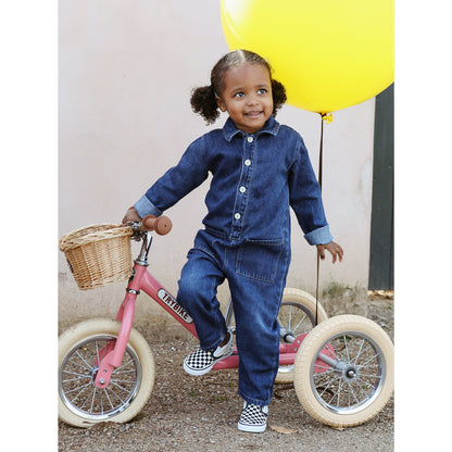 Trybike trehjulet løbecykel, vintage pink m. retro look